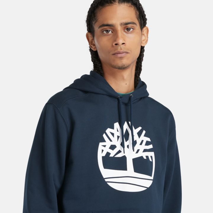 Timberland Tree Logo Hoodie for Men in Navy