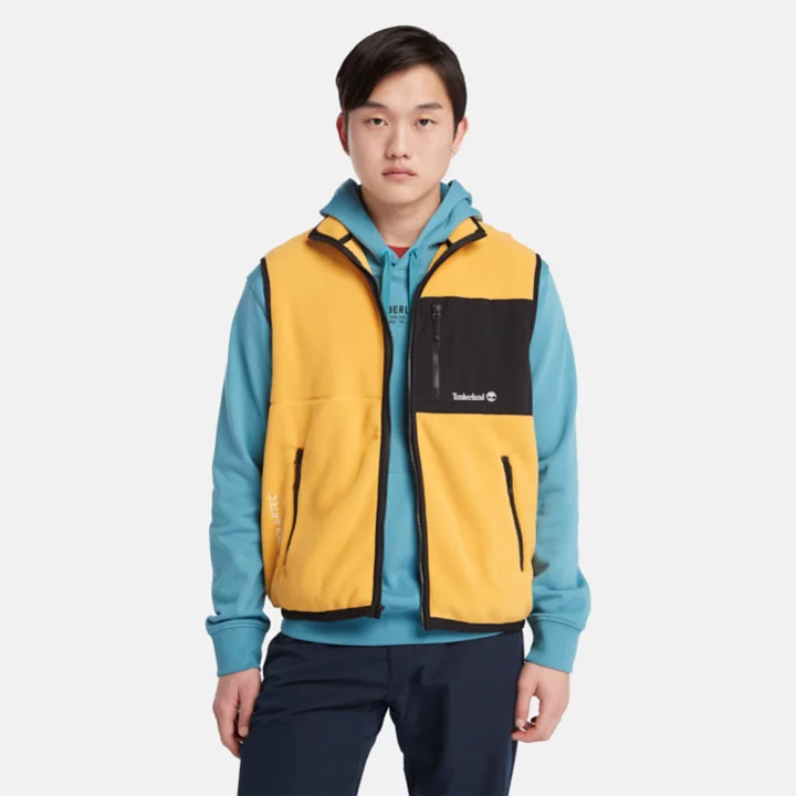 Outdoor Archive Polartec 200 Series Fleece Vest for Men in Yellow