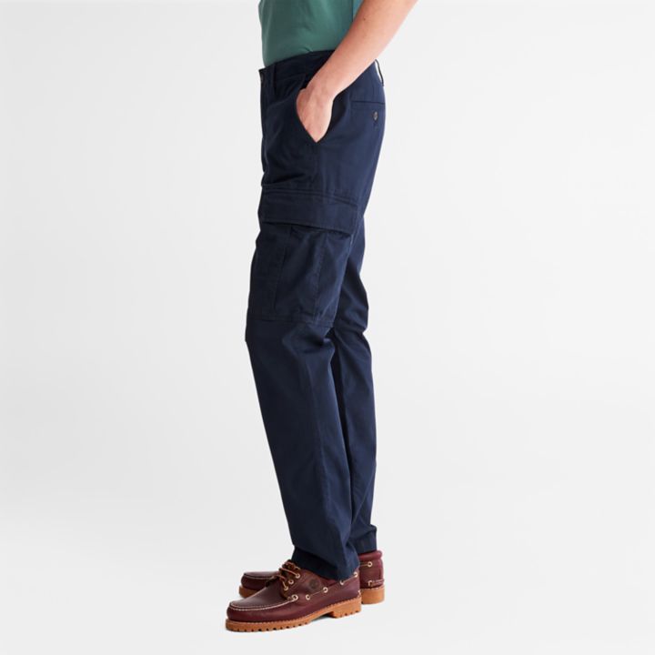 Core Twill Cargo Trousers for Men in Navy
