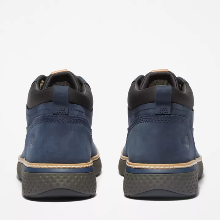 Cross Mark Leather Chukka for Men in Navy