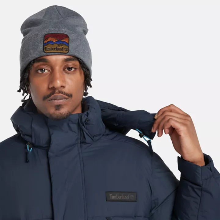 Puffer Parka for Men in Navy