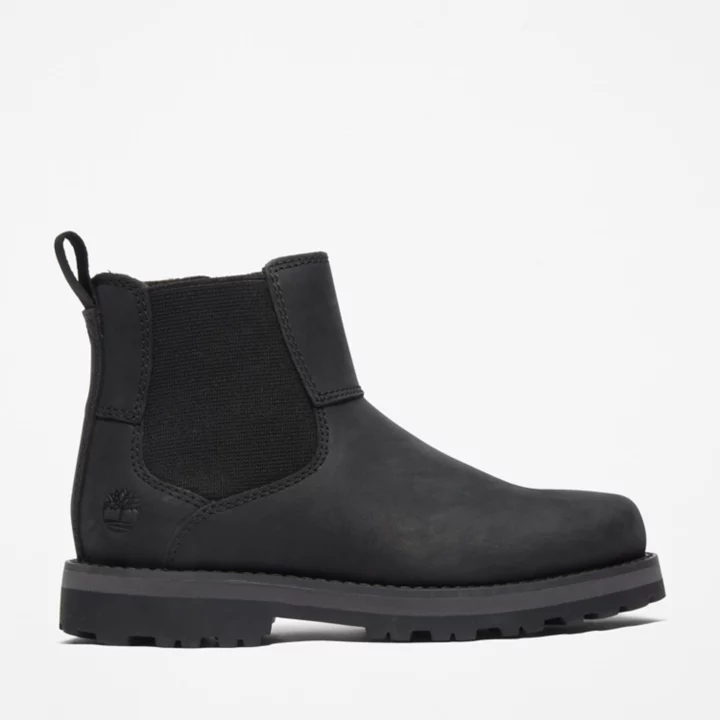 Courma Kid's Chelsea Boot for Junior in Black