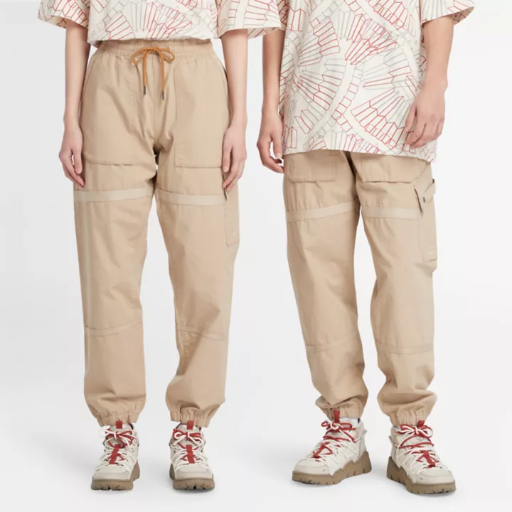 All Gender Earthkeepers by Raeburn Cargo Trousers in Beige