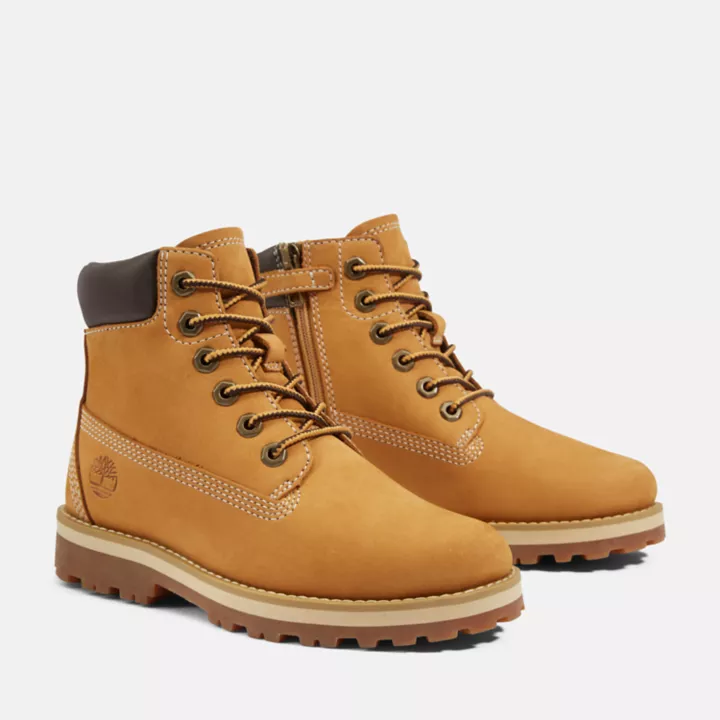 Courma 6 Inch Side-Zip Boot for Youth in Yellow