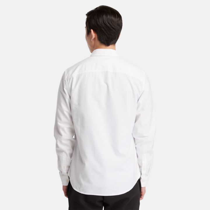 Long Sleeve Oxford Shirt for Men in White