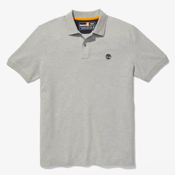Millers River Pique Polo Shirt for Men in Grey