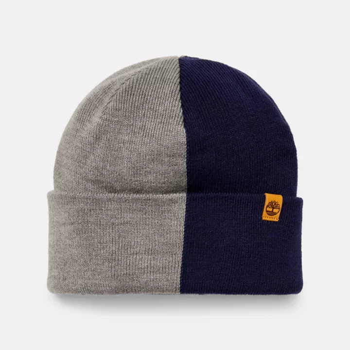 Colourblock Hat & Scarf Gift Set for Women in Navy