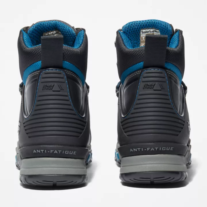 Timberland PRO Hypercharge 6 Inch Composite Safety Toe Work Boot for Men in Black/Blue