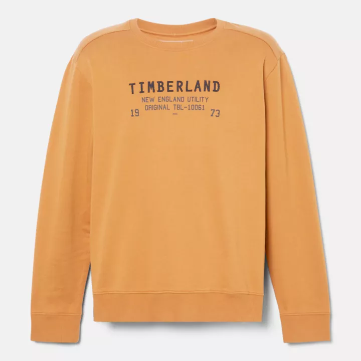 Utility Crewneck Sweatshirt for Men in Dark Yellow