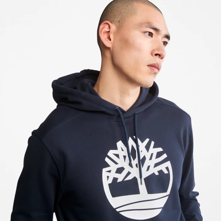 Timberland Tree Logo Hoodie for Men in Navy