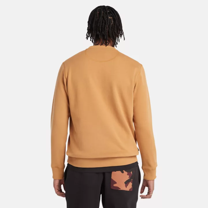 Est. 1973 Logo Crew Sweatshirt for Men in Yellow