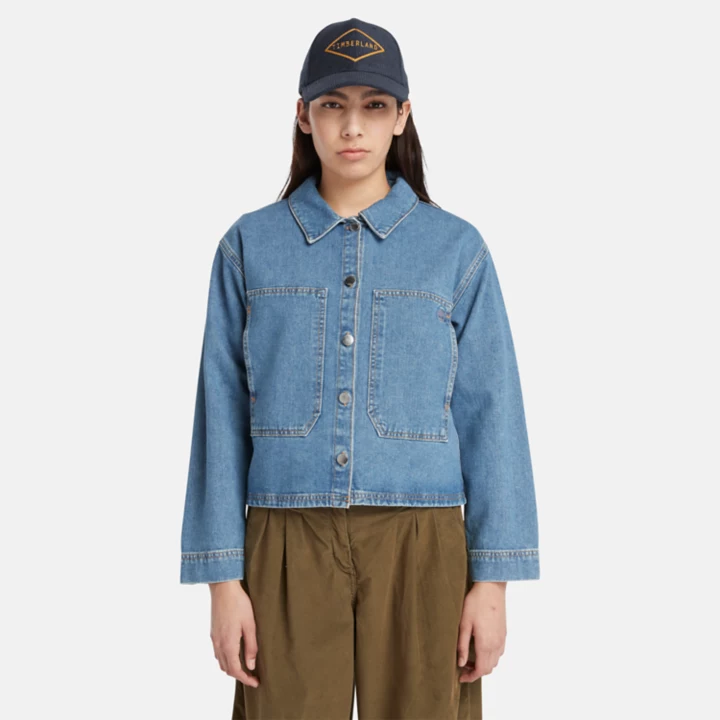 Chore Hemp Denim Jacket for Women in Blue