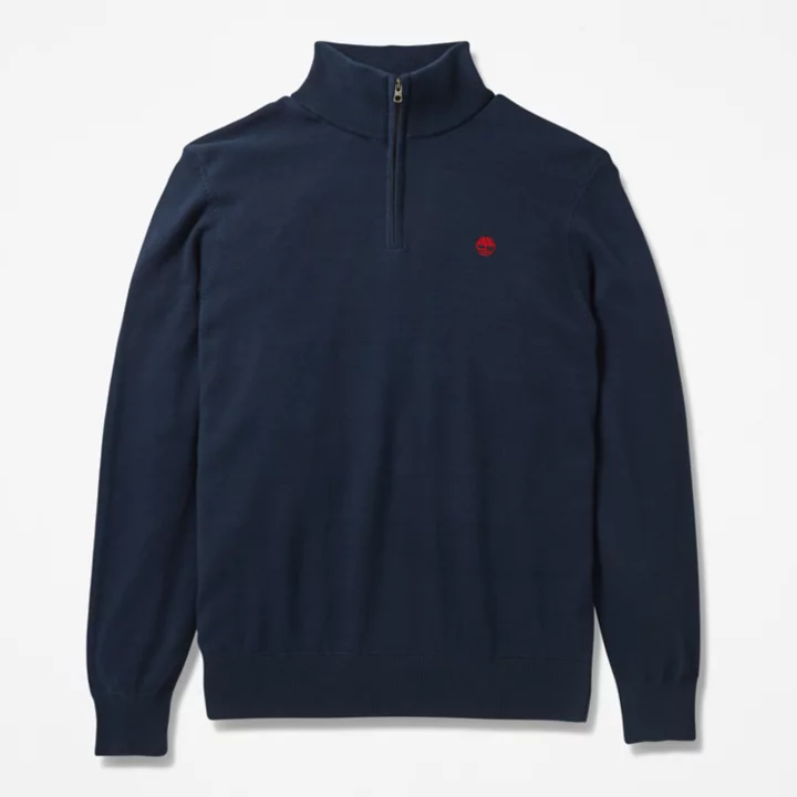 Williams River Quarter-zip Pullover for Men in Navy