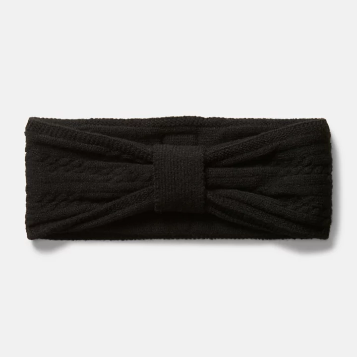 Gradation Rib Headband for Women in Black
