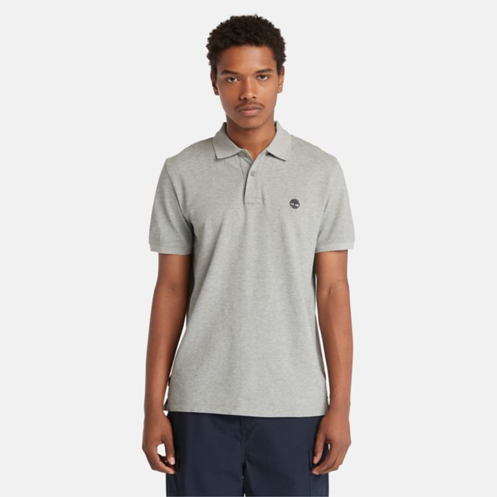 Millers River Pique Polo Shirt for Men in Grey
