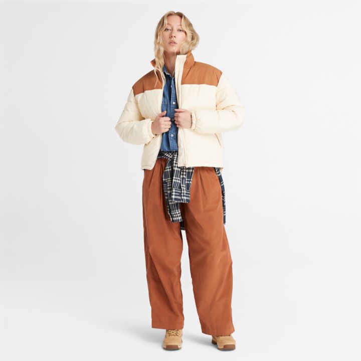 Mountain Welsh Puffer Jacket for Women in Beige