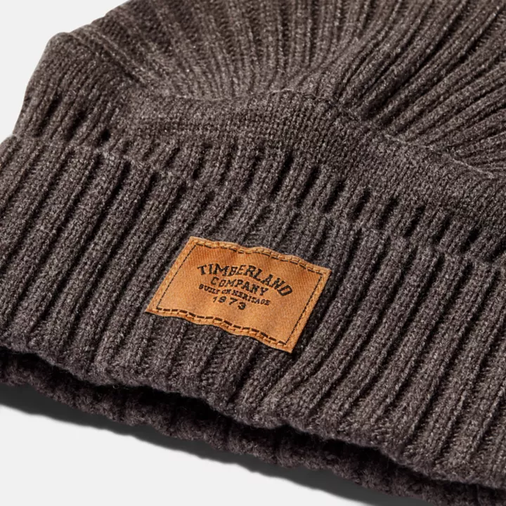 Gulf Beach Ribbed Hat for Men in Dark Grey