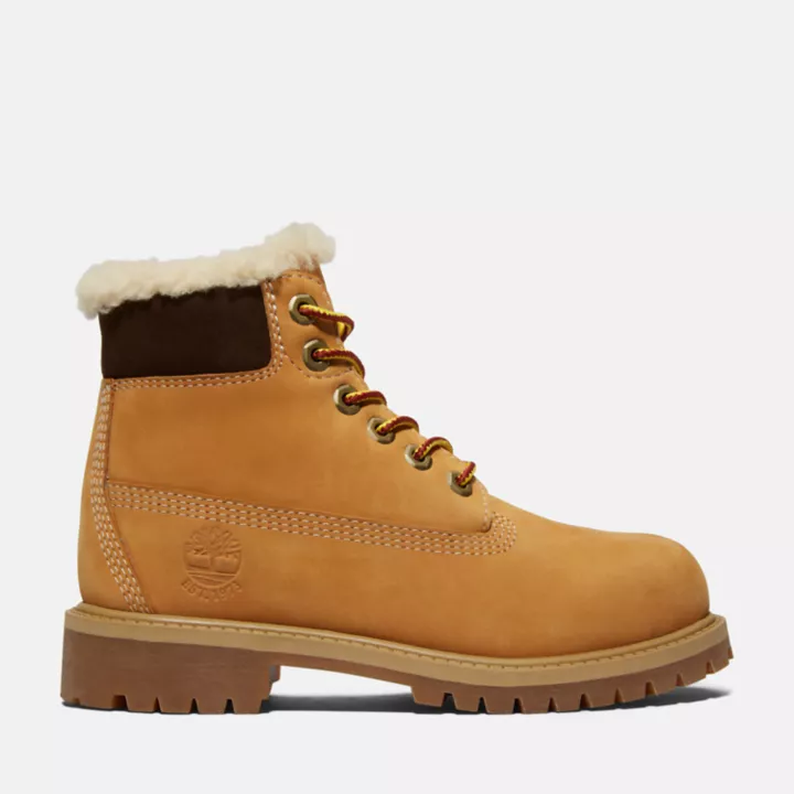 Timberland Premium 6 Inch Winter Boot for Youth in Yellow