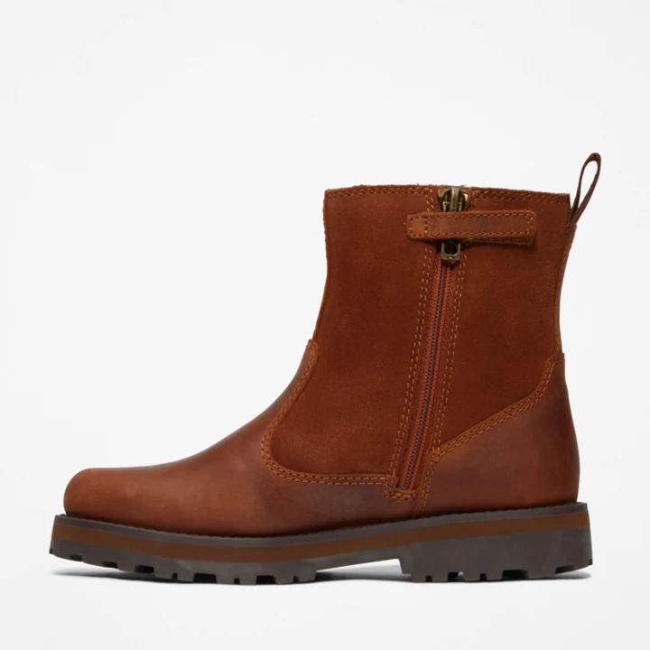 Courma Kid Lined Boot for Junior in Brown