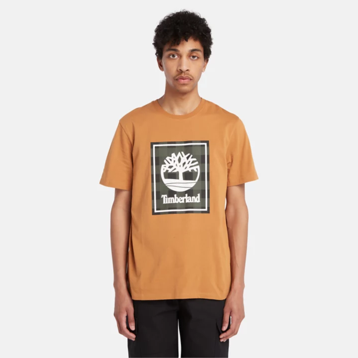 Short Sleeve Buffalo T-Shirt for Men in Orange