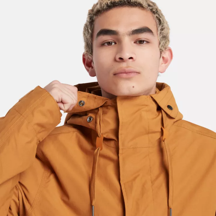 Snowdown Peak Water-Resistant 3-in-1 Fishtail Parka for Men in Yellow