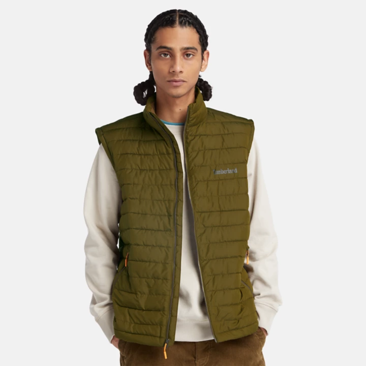 Axis Peak Water-Repellent Packable Gilet for Men in Green