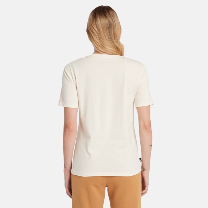 Stack Logo T-Shirt for Women in Beige