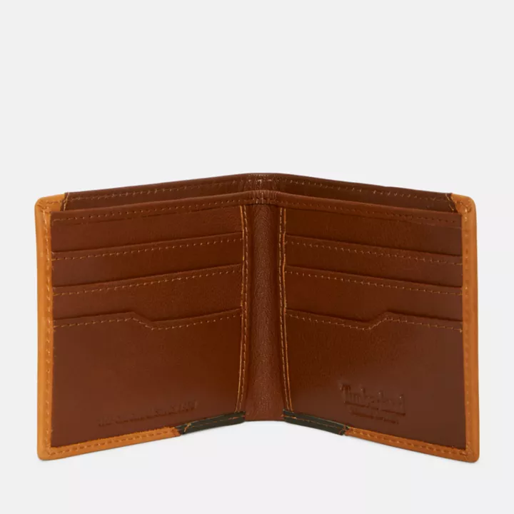 Patchwork Billfold Wallet for Men in Green