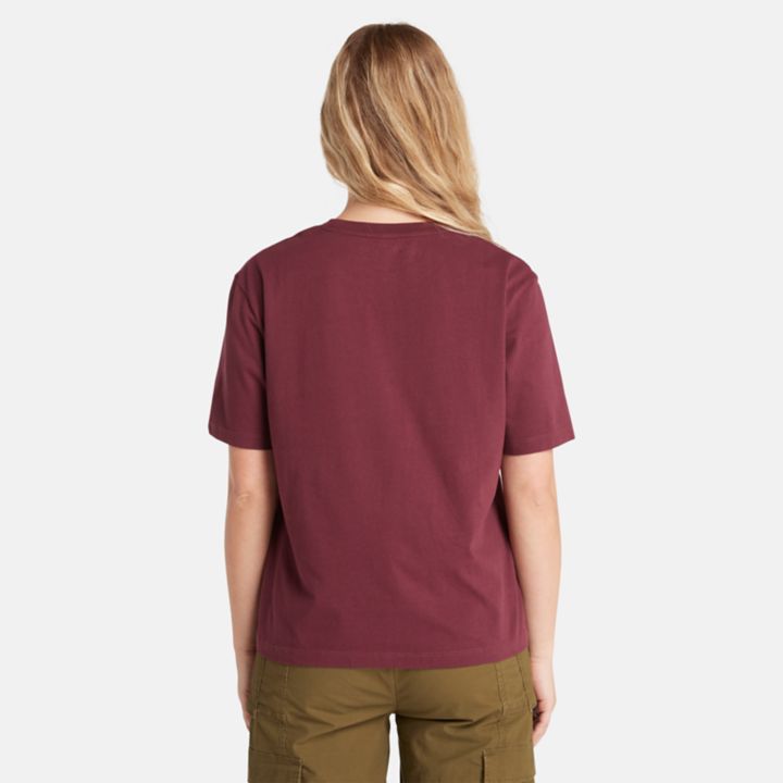 Seasonal Logo T-Shirt for Women in Burgundy