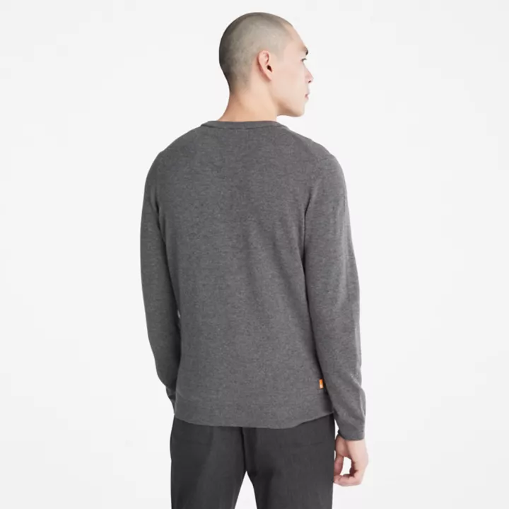 Cohas Brook Crewneck Jumper for Men in Dark Grey