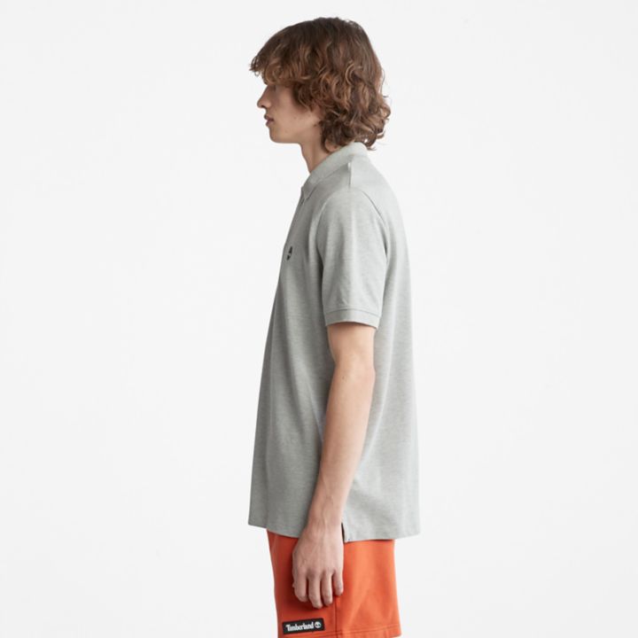 Millers River Pique Polo Shirt for Men in Grey