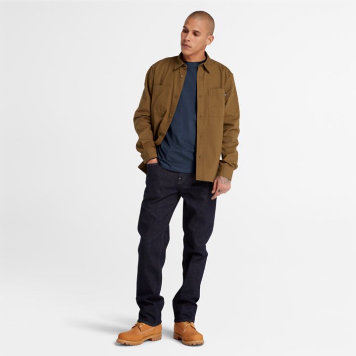 Dunstan River LS Crewneck T-Shirt for Men in Navy