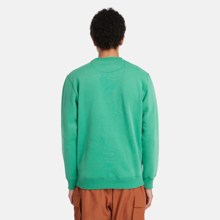 Est. 1973 Logo Crew Sweatshirt for Men in Green