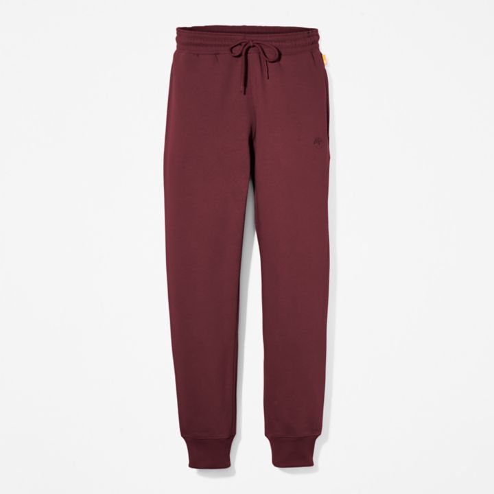 Embroidered Tree-logo Tracksuit Bottoms for Women in Burgundy