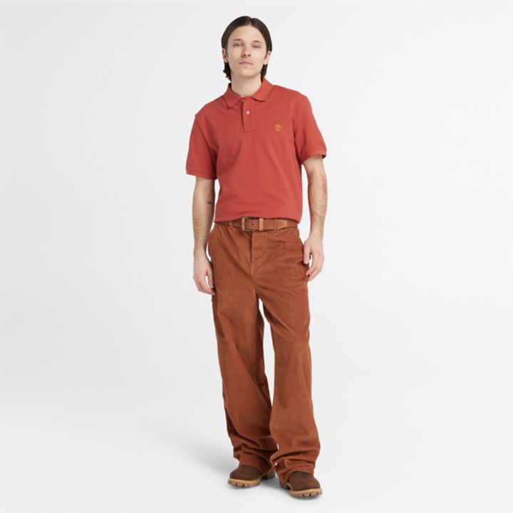 Millers River Pique Polo Shirt for Men in Red