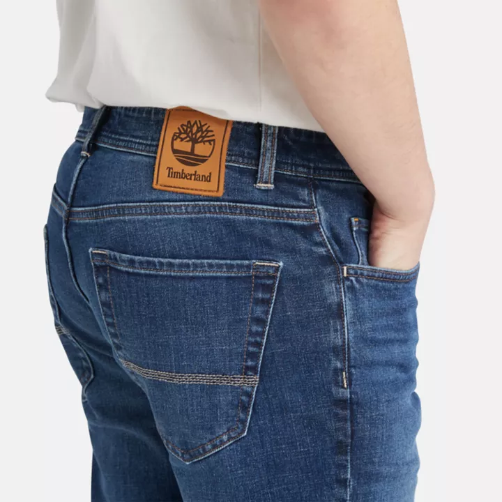 Stretch Core Jeans for Men in Navy or Indigo