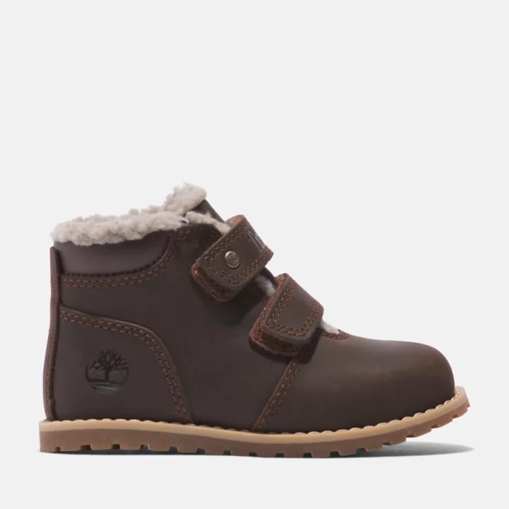 Pokey Pine Hook & Loop Boot for Toddler in Dark Brown