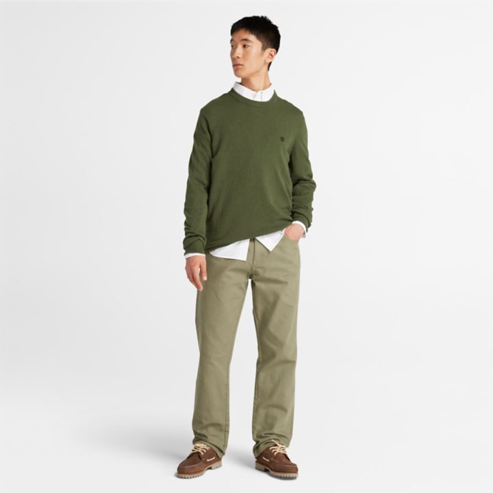 Sandown 5-Pocket Straight Trousers for Men in Green