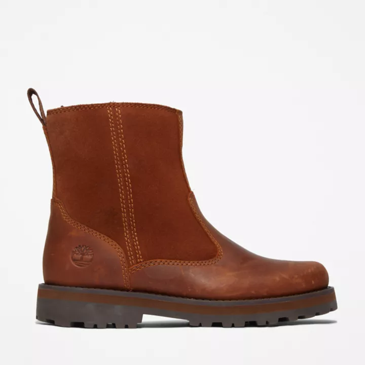 Courma Kid Lined Boot for Junior in Brown