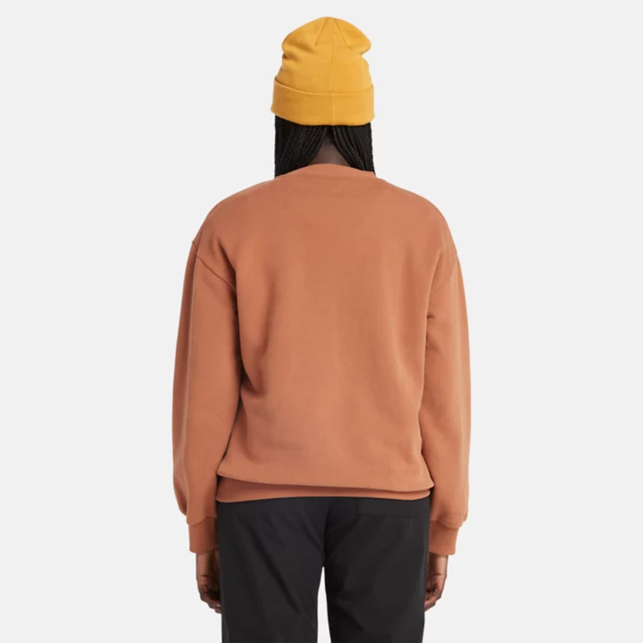 Logo Crewneck Sweatshirt for Women in Terracotta