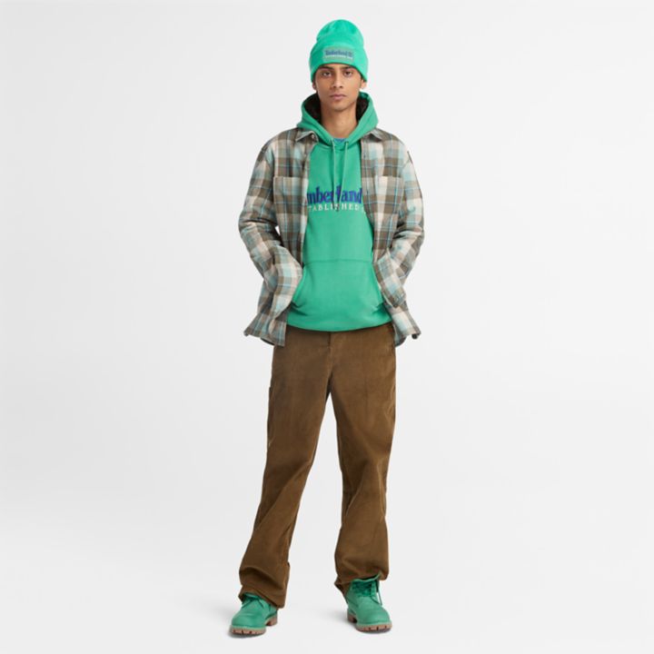 Windham Flannel Shirt for Men in Teal/Grey/White