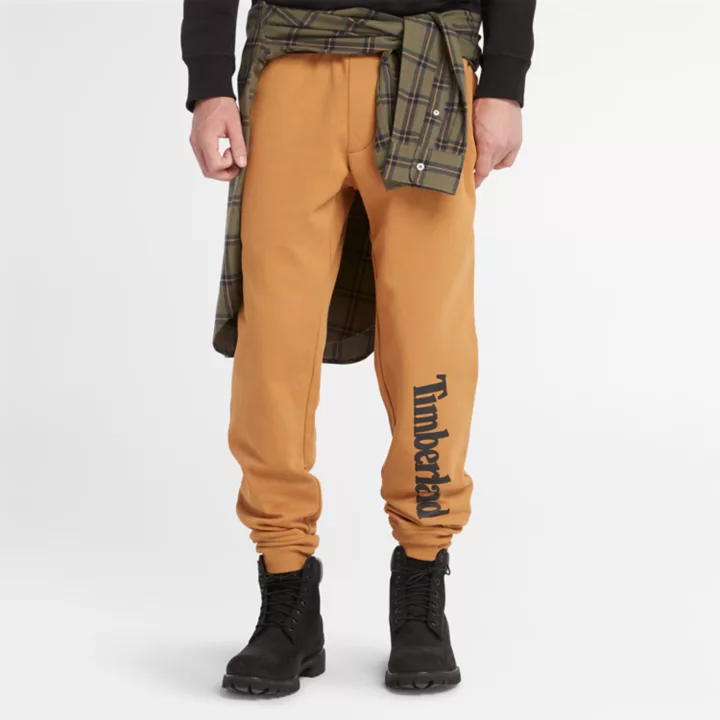 Logo Tracksuit Bottoms for Men in Dark Yellow