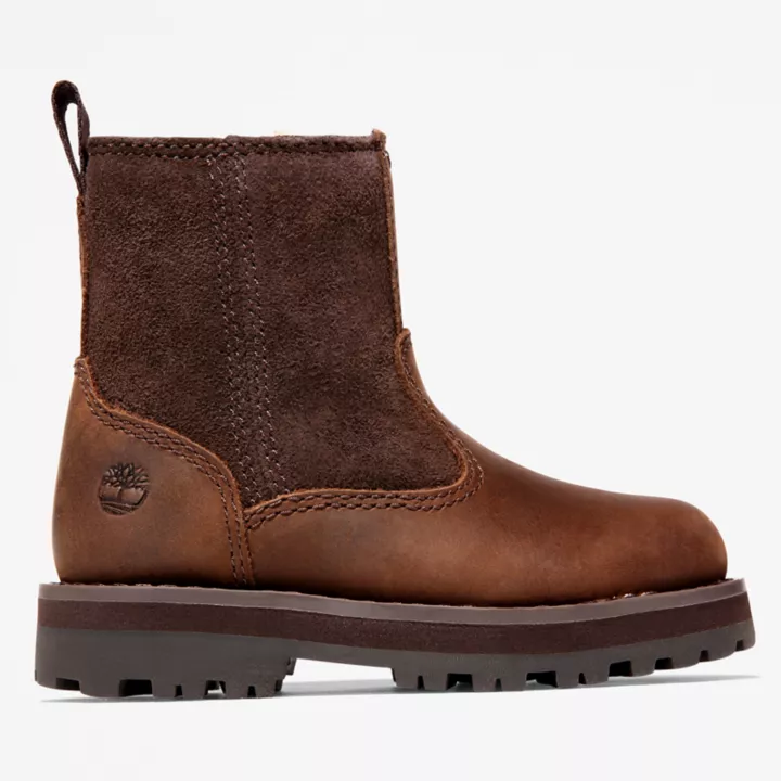 Courma Kid Warm Waterproof Boot for Toddler in Dark Brown