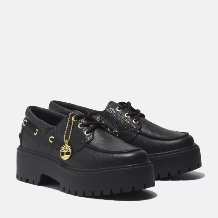 Stone Street Women's Timberland Premium Boat Shoe for Women in Black