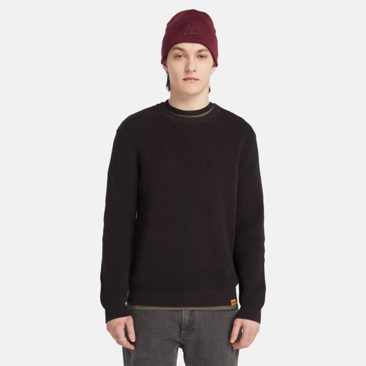 Tuck Crewneck Jumper for Men in Black