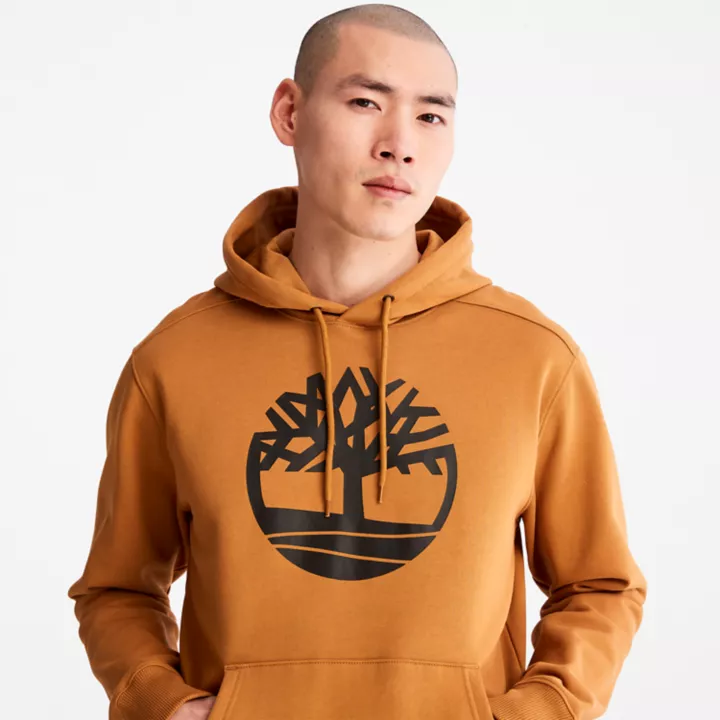 Timberland Tree Logo Hoodie for Men in Dark Yellow