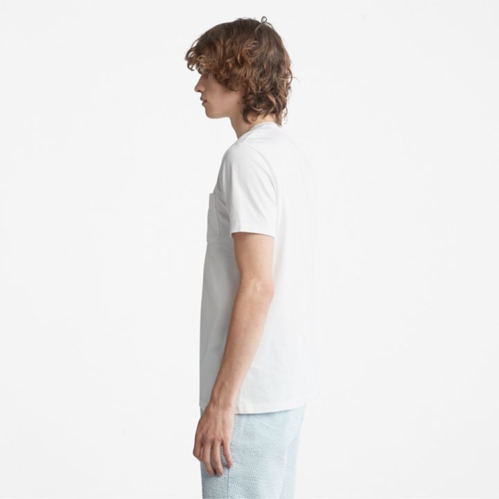 Dunstan River Pocket T-Shirt for Men in White