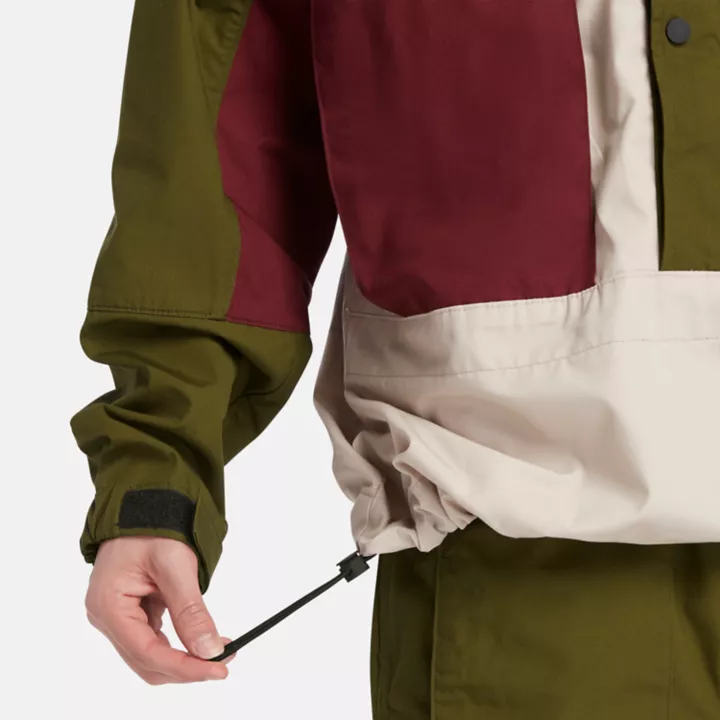 Water Repellent Anorak Jacket for Men in Green