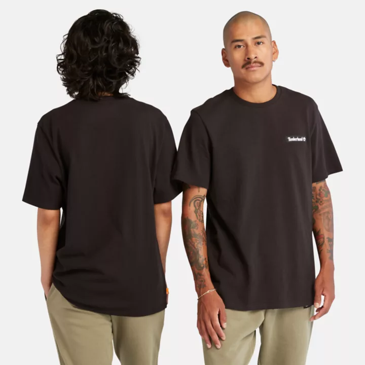 All Gender Heavyweight Woven Badge T-Shirt in Black