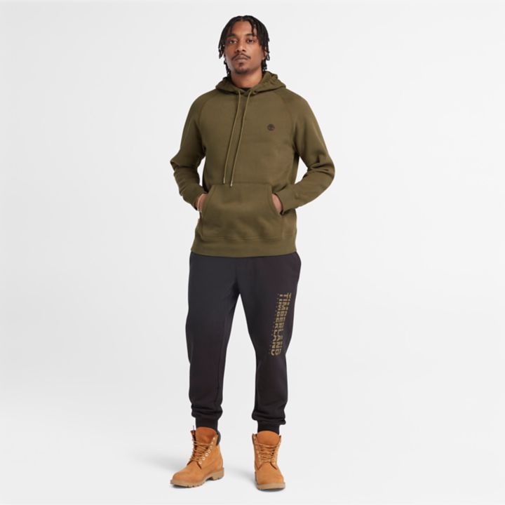 Exeter River Hoodie Sweatshirt for Men in Dark Green